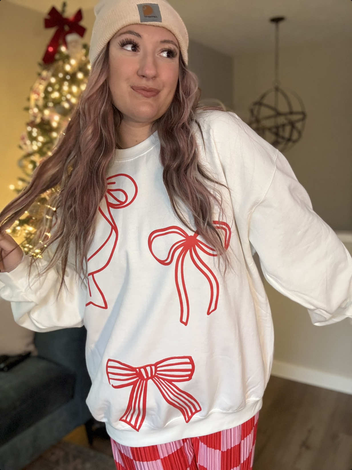 TikTok post by @karaad for United Monograms. Caption reads: [...] now you need this crewneck 😍👏🏻 @United....