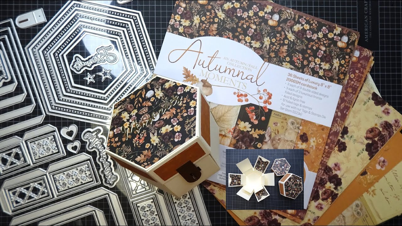 YouTube post by @VianneyCreates for Ranger Ink. Caption reads: Tonic Studios A Box of Memories My Memory Book Die....