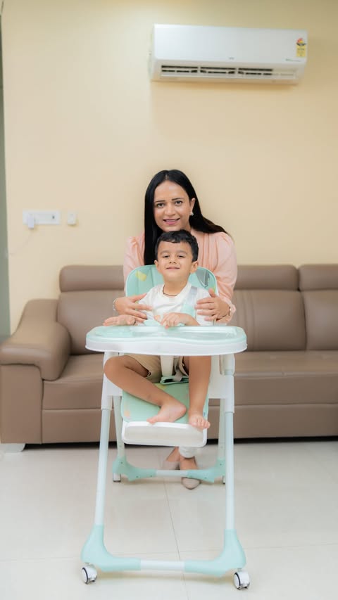 Instagram post by @pavnisharma17 for R for Rabbit. Caption reads: The R for Rabbit Marshmallow High Chair has made....