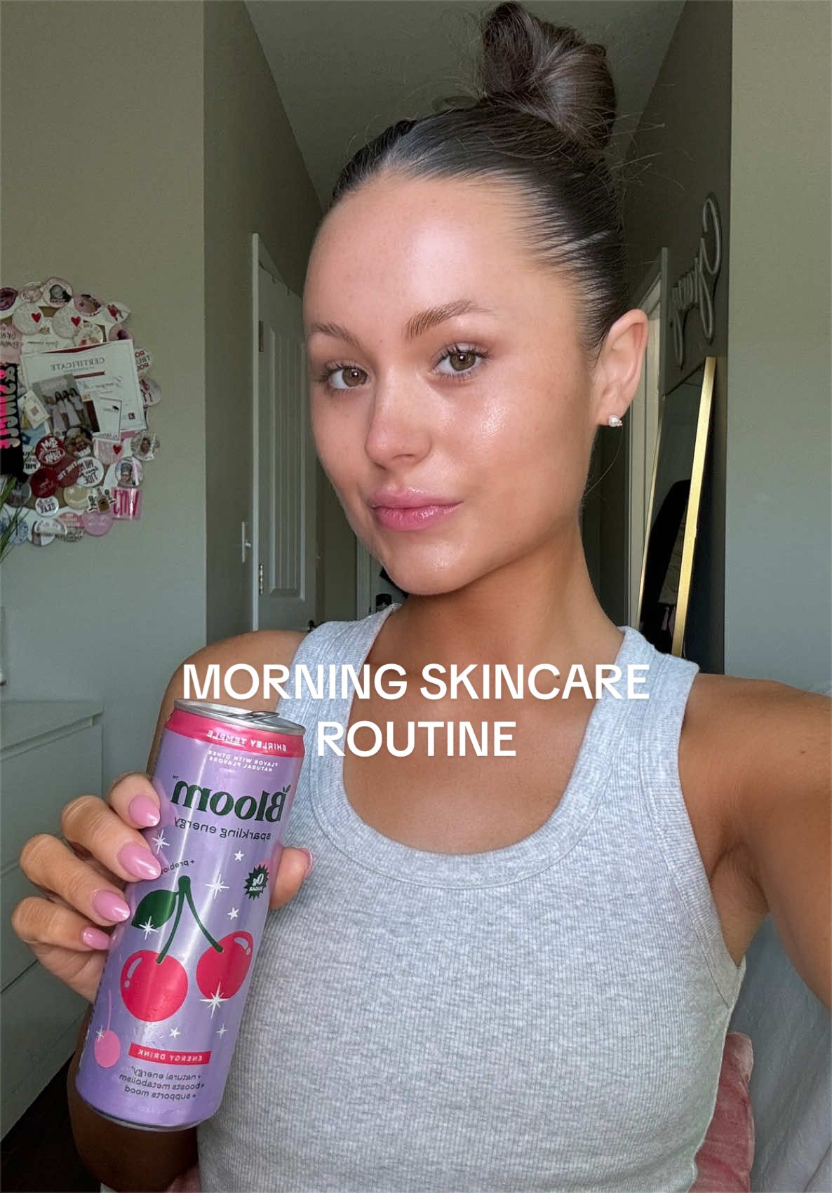 TikTok post by @gracynedmondsonnn for Drunk Elephant. Caption reads: [...] @Kosas @Huda Beauty @Summer Fridays @Drunk....