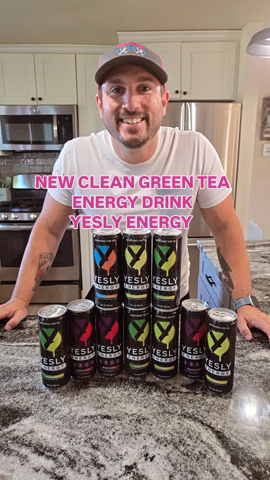 Instagram post by @milehighfooddude for Yesly Water. Caption reads: Tired of energy drinks that make you crash hard?....