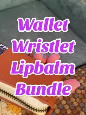 TikTok post by @mama5.finds for Thread Wallets. Caption reads: [...] #KeychainWallet #WalletBundle @Thread....
