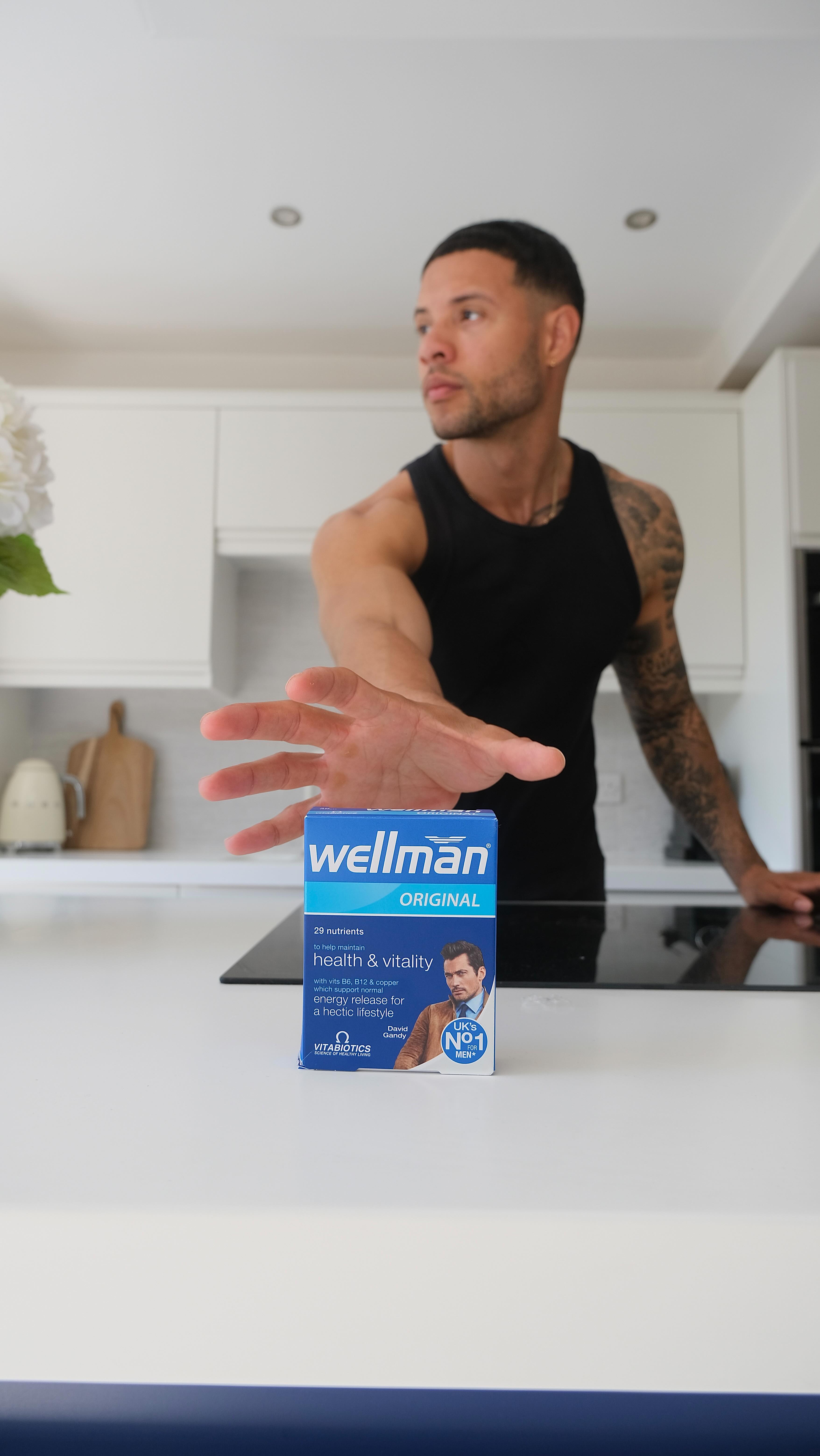 Instagram post by @cordell_mclean for Vitabiotics. Caption reads: AD the best way to start my day with |....