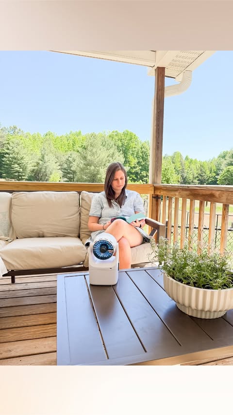 Instagram post by @courtney_sherrill_ for Ontel Products. Caption reads: [...] found the Arctic Air Ice Jet X3 from....