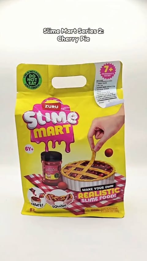 Instagram post by @brittneyyym_ for Zuru Toys. Caption reads: [...] Pie!! Gifted by @zuru.toys #slimemart....