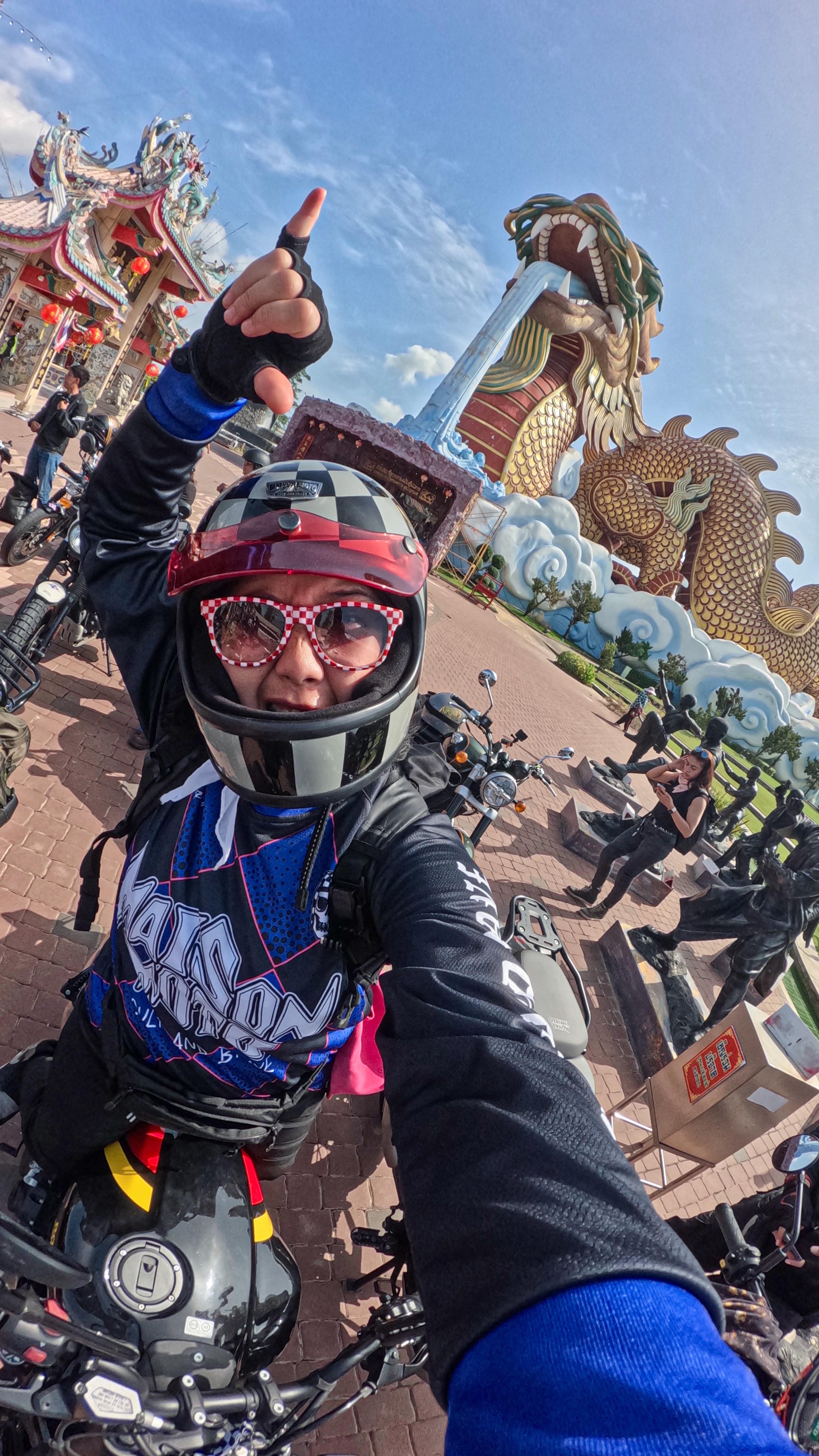 Instagram post by @phopira for Royal Enfield. Caption reads: DAY 2 ✅ 

Royal Enfield Suphan Buri > Dragon....