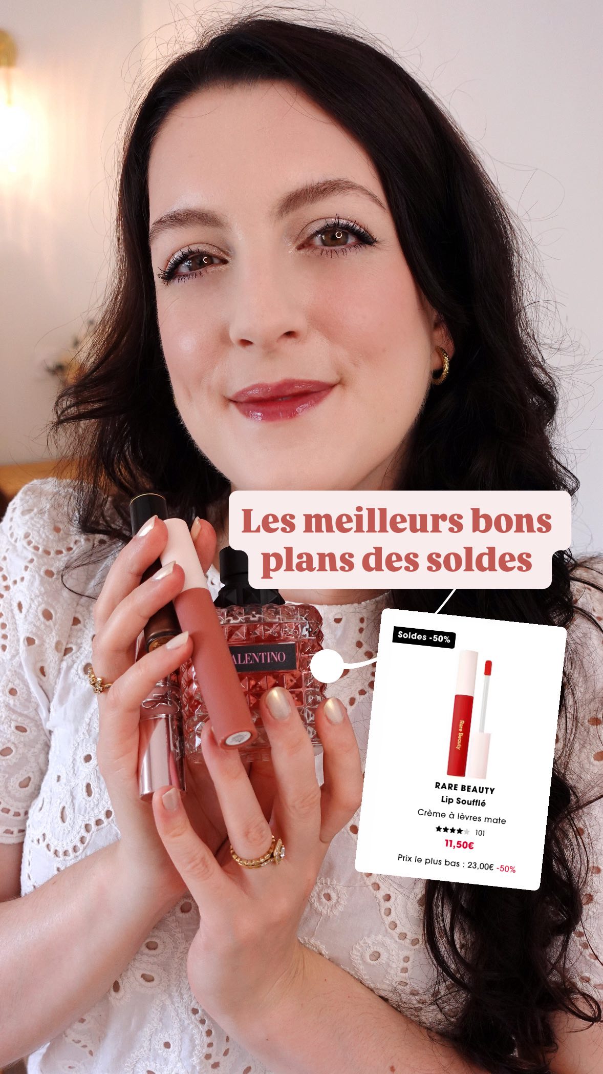 Instagram post by @lodoesmakeup for Laura Mercier. Caption reads: Voici mes repérages des soldes d’été chez....