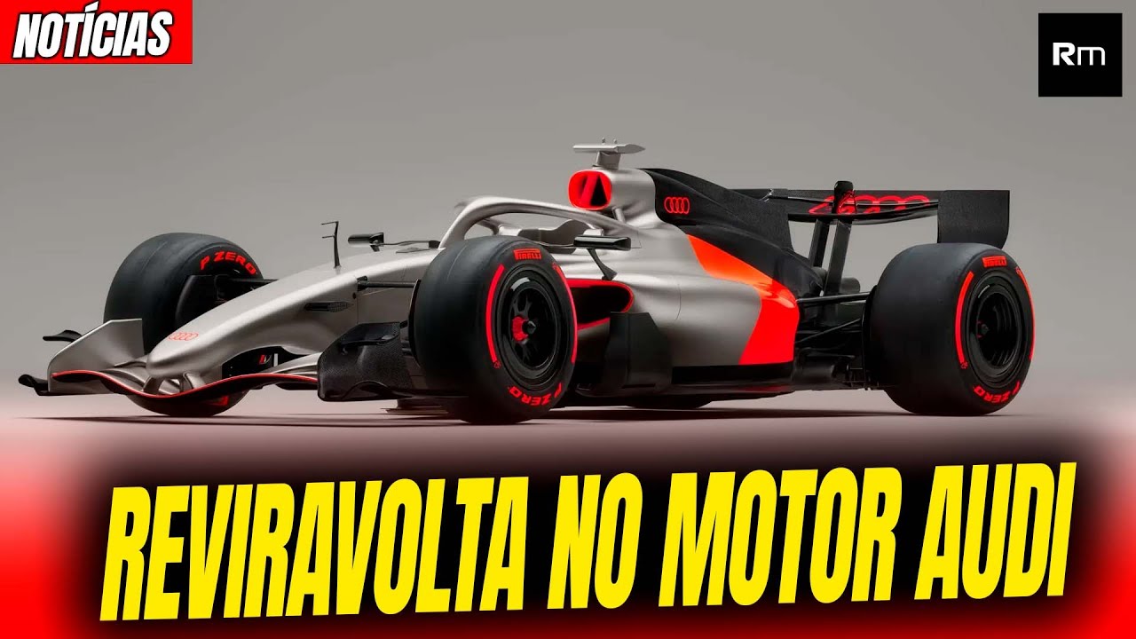 YouTube post by @RessacaMotor for Instant Gaming. Caption reads: OTIMISMO NA AUDI EM RELAÇÃO AO MOTOR / LAMBIASE....