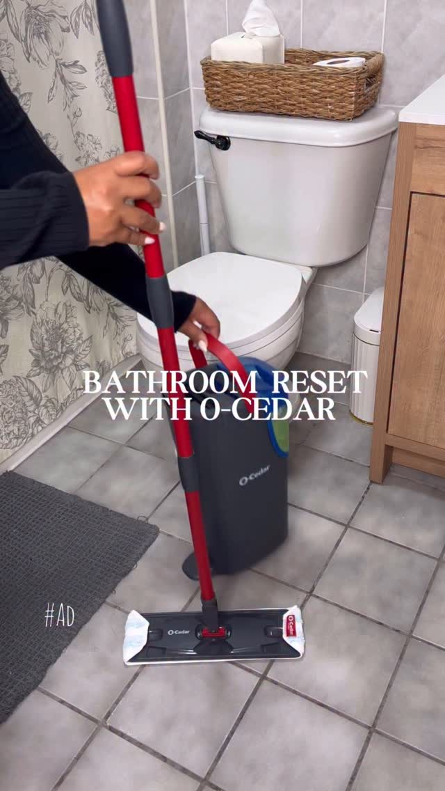 Instagram post by @simplyeverydayliving for O-cedar. Caption reads: #ad Looking for the perfect mop system for....