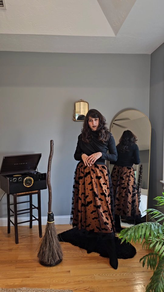 Instagram post by @thedressybostonian for Chicwish. Caption reads: ✨ Spooky but make it chic 👻🖤 Serving Halloween....