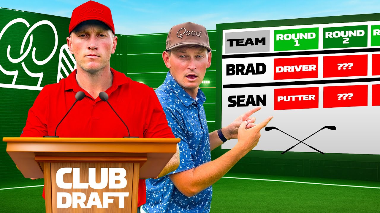 YouTube post by @braddalkegolf for Good Good Golf. Caption reads: The Golf Club Fantasy Draft | BRAND NEW Challenge.