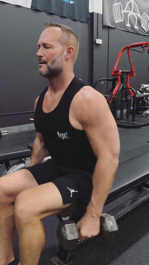 Instagram post by @whitneyreid33_fit for BPI Sports. Caption reads: Friday giant sets with shoulders. 
New....