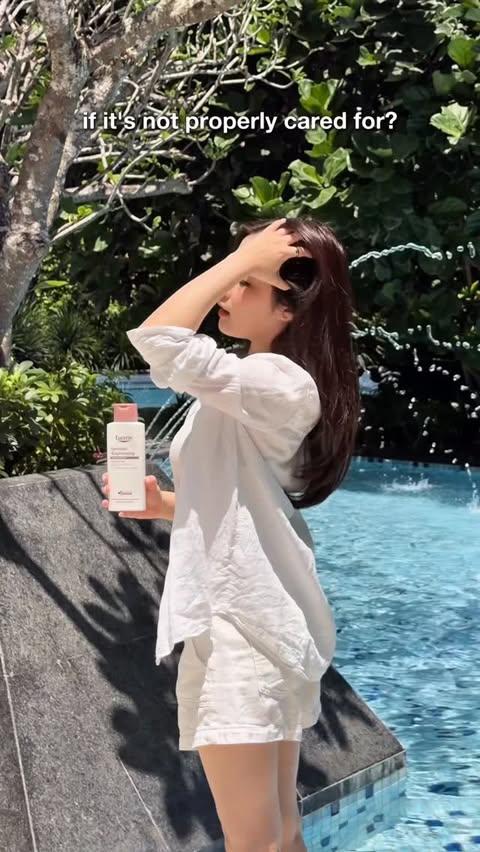 Instagram post by @jessicachaw for Eucerin. Caption reads: [...] yourself. Recently I’ve been using the....