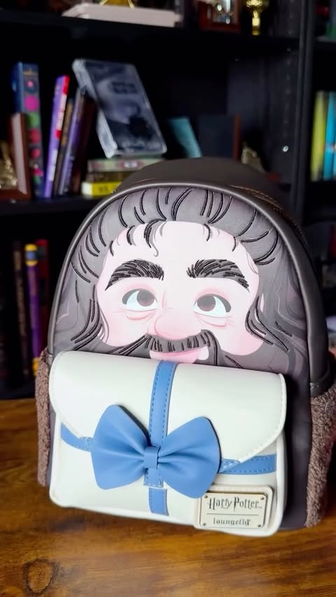 Instagram post by @thewizardingsibs for loungefly. Caption reads: [...] new Hagrid birthdae collection from....