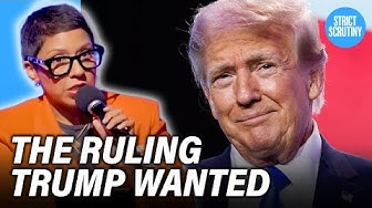 YouTube post by @strictscrutinypodcast for MOSH. Caption reads: SCOTUS Just Gave Trump the Power to Dismantle the....