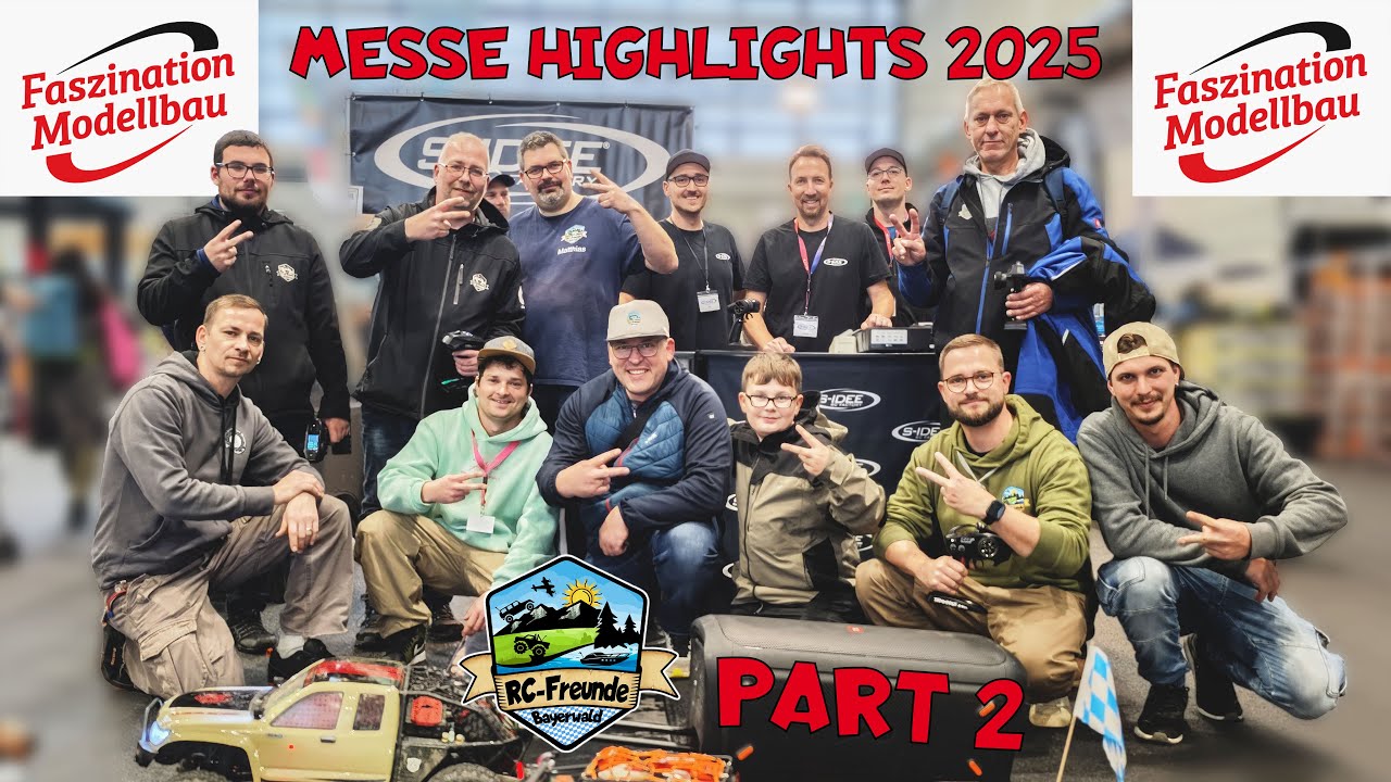 YouTube post by @rcfreundebayerwald for Rlaarlo. Caption reads: FASCINATION MODEL MAKING 2025: The MADNESS....