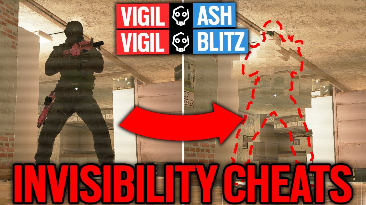 YouTube post by @VarsityGaming for Ubisoft. Caption reads: CHEATERS CAN NOW GO INVISIBLE?.