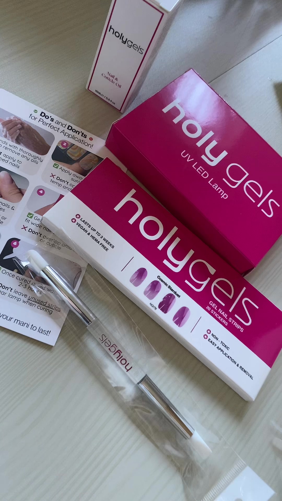 TikTok post by @sophhie_xo00 for Holy Gels. Caption reads: @Holy Gels Holy Gels Essentials Starter Kit ,can’t....