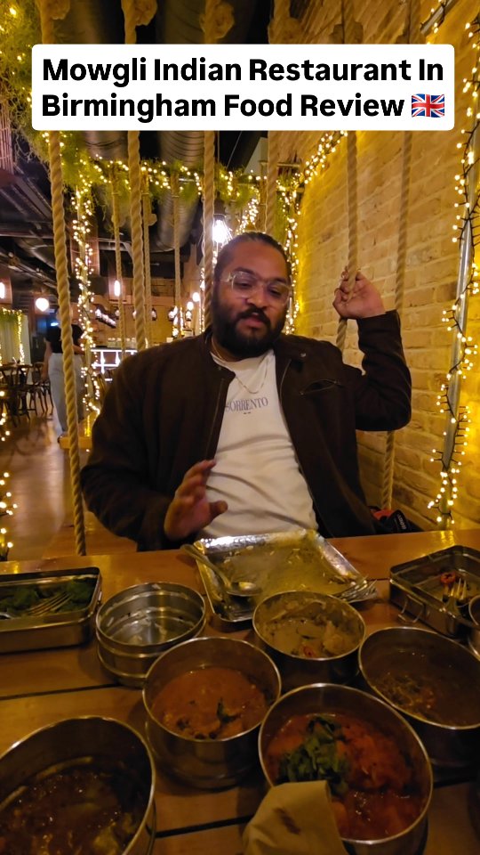 Instagram post by @gursimrancourkhalsa for Mowgli Street Food. Caption reads: Food Review of Indian restaurant (MOWGLi ) in....