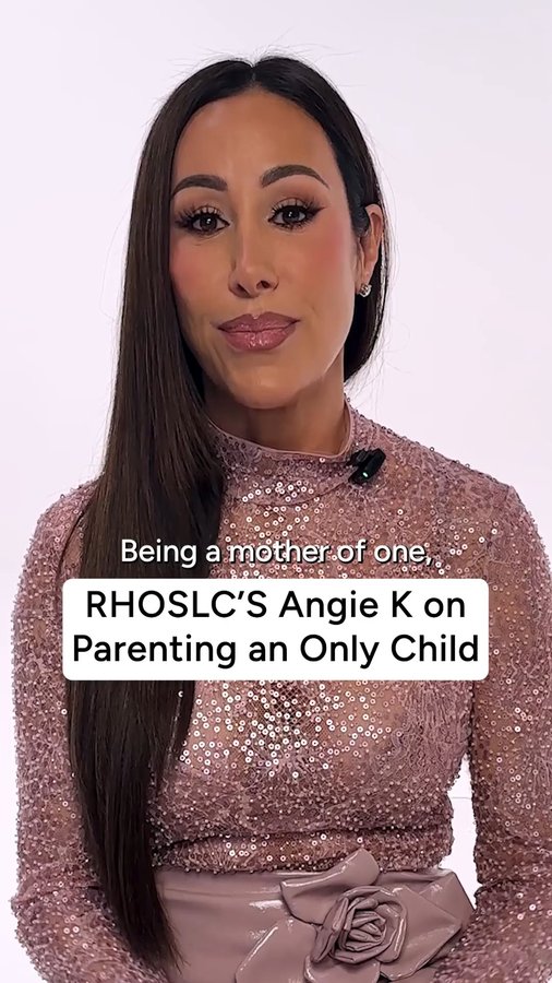 Instagram post by @angiekatsanevas for Parents. Caption reads: #RHOSLC star @angiekatsanevas is a proud mom of....
