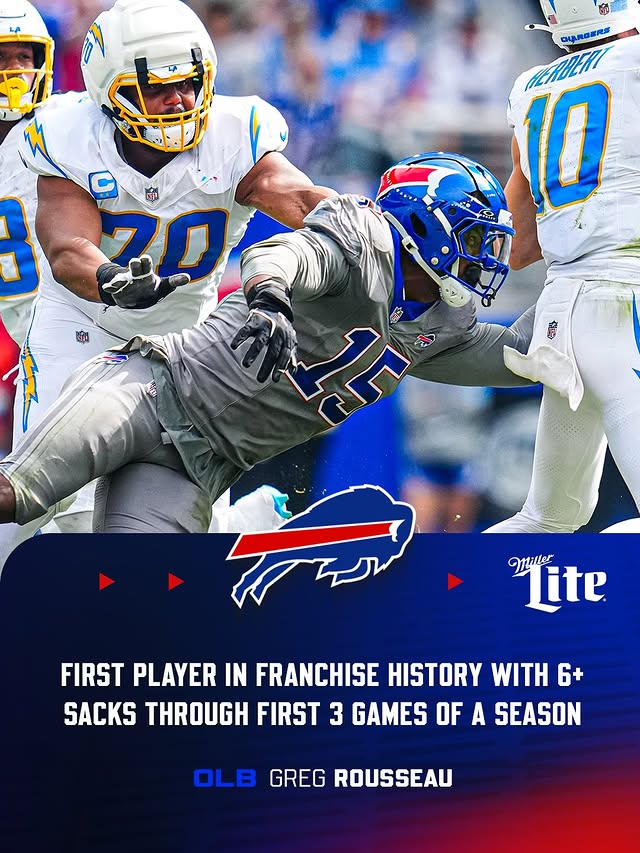 Instagram post by @gregrousseau for Miller Lite. Caption reads: Two sacks on the day for GROOOOOT 😤 @millerlite |....