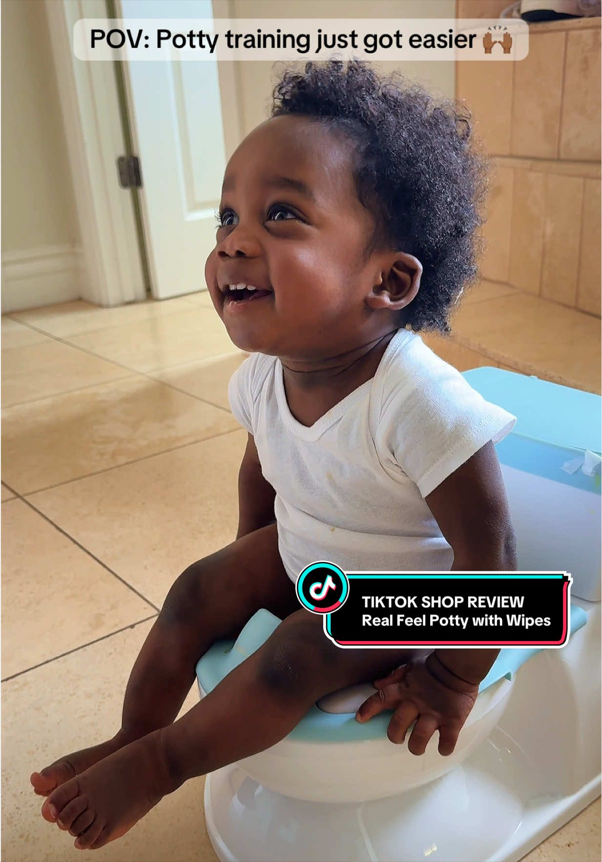 TikTok post by @theitchybabyfix for Jool Baby. Caption reads: [...] with this real sound flush potty 🙌🏾 @Jool....
