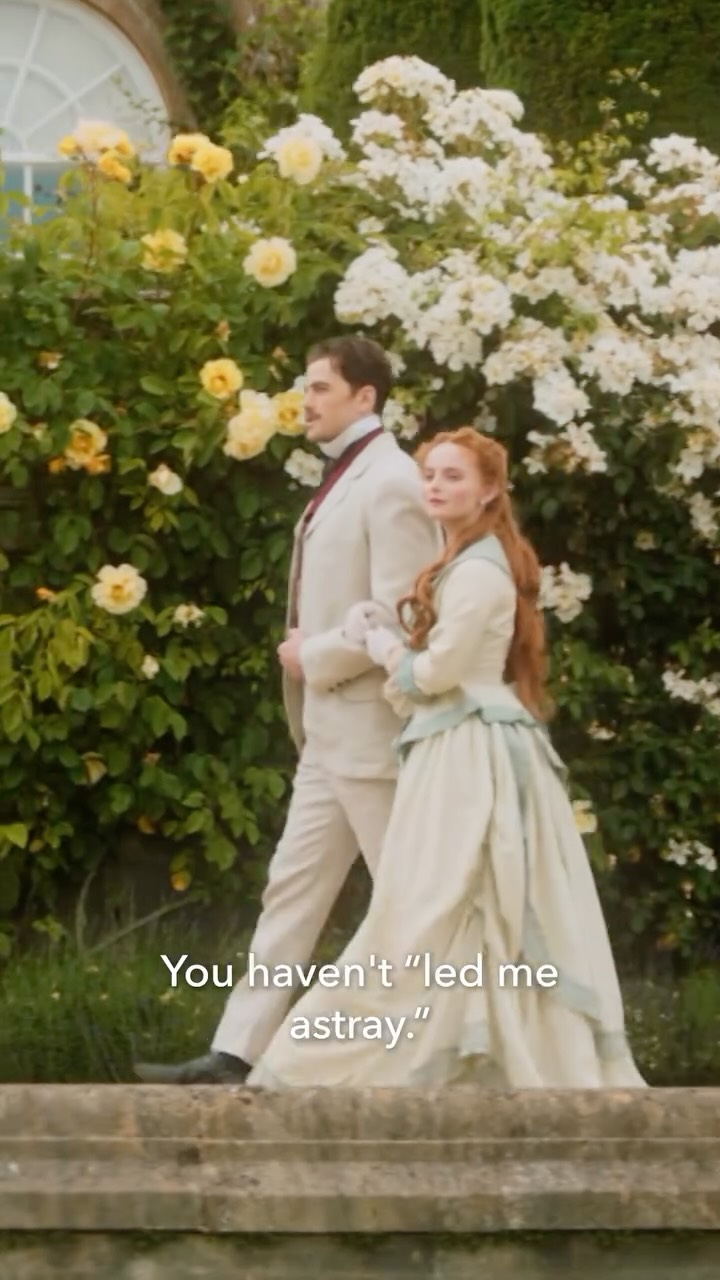 Instagram post by @eleanortomlinson for PBS. Caption reads: Get ready for The Forsytes… Desire, ambition and....