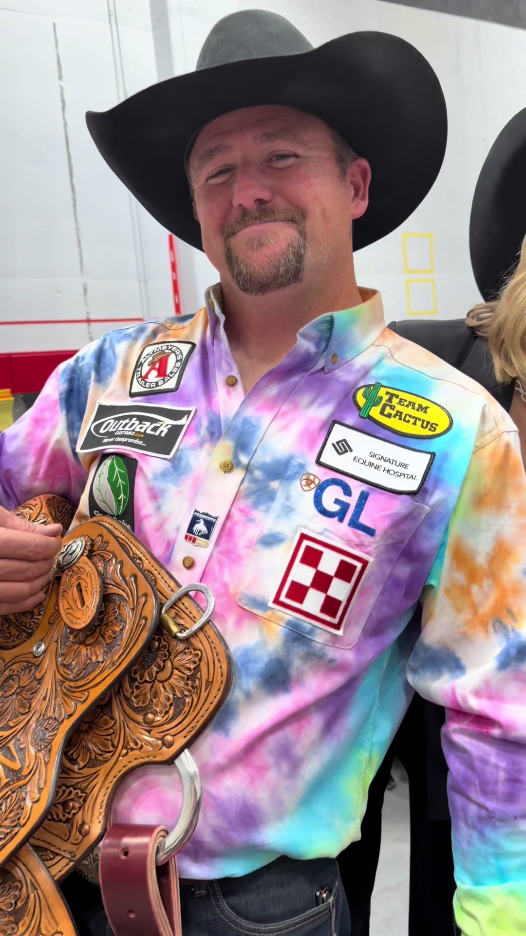 TikTok post by @teamropingjournal for Resistol. Caption reads: [...] Jake Long.   BTS presented by @resistol1927....