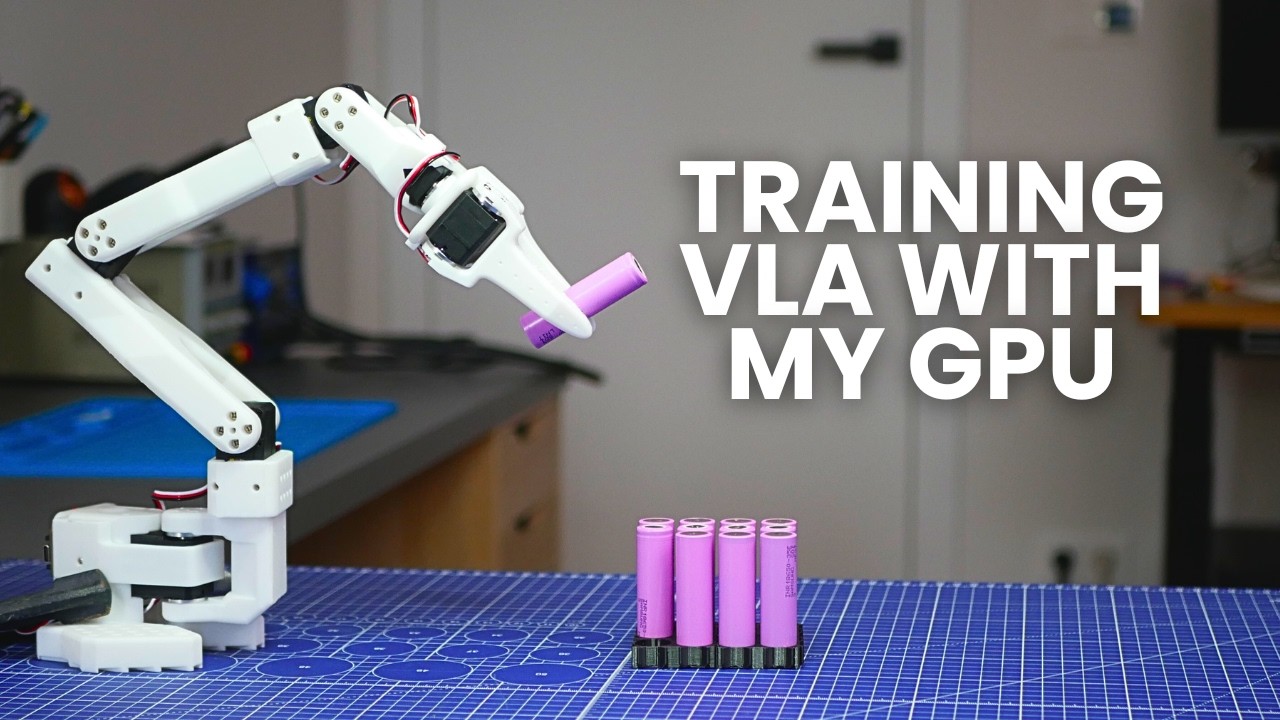 YouTube post by @nikodembartnik for ElevenLabs. Caption reads: This $150 Robot Arm Is The Best Way to Start With....