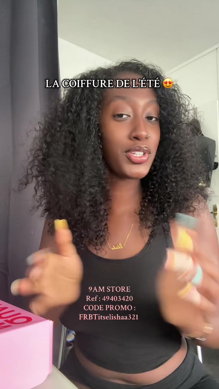 TikTok post by @itselishaa_ for Shein.wig. Caption reads: [...] CODE PROMO : FRBTitselishaa321 @shein.wig....