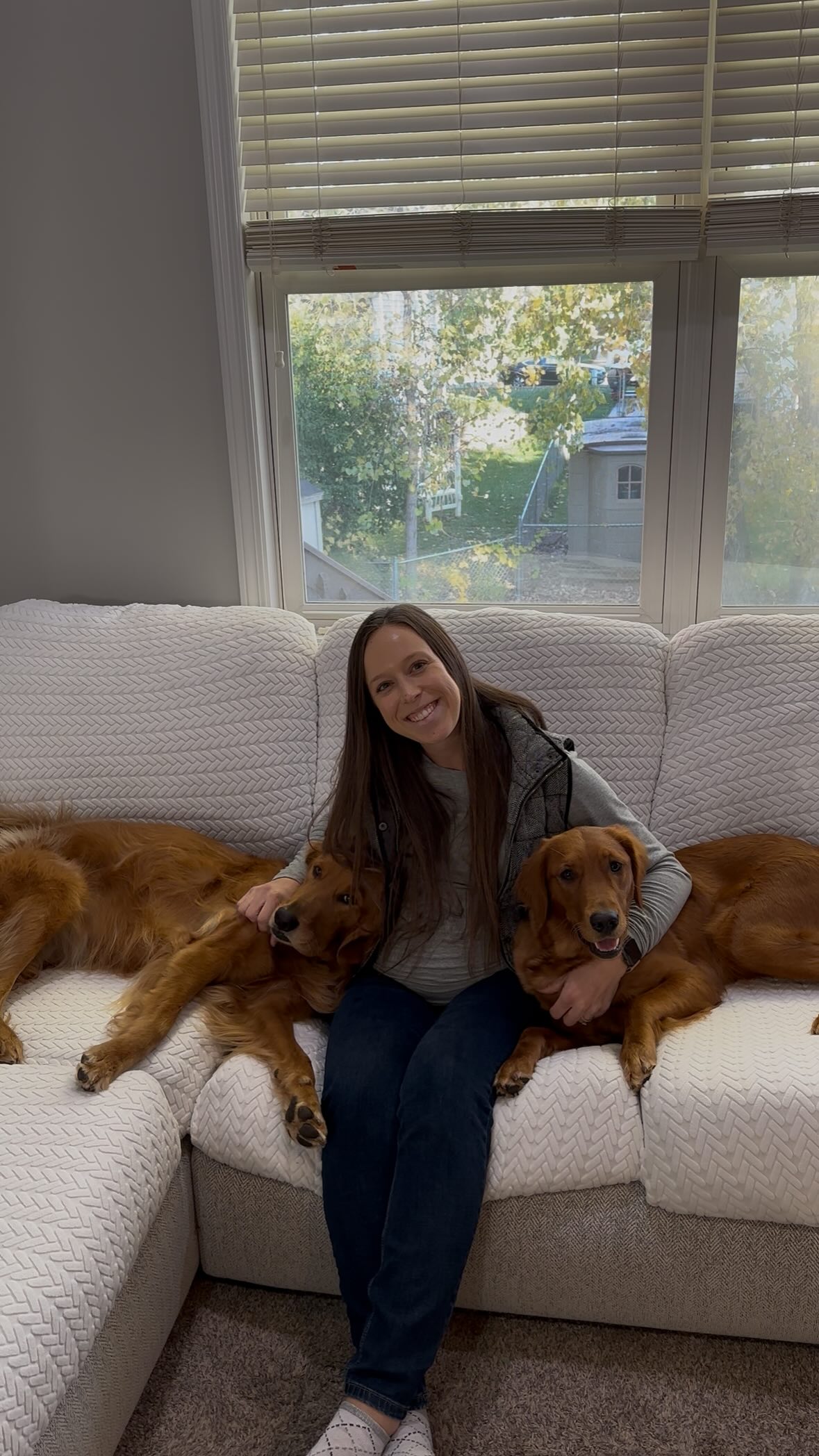 Instagram post by @ourberrytails for Nolan Interior. Caption reads: #paid These cozy couch covers from Nolan Interior....