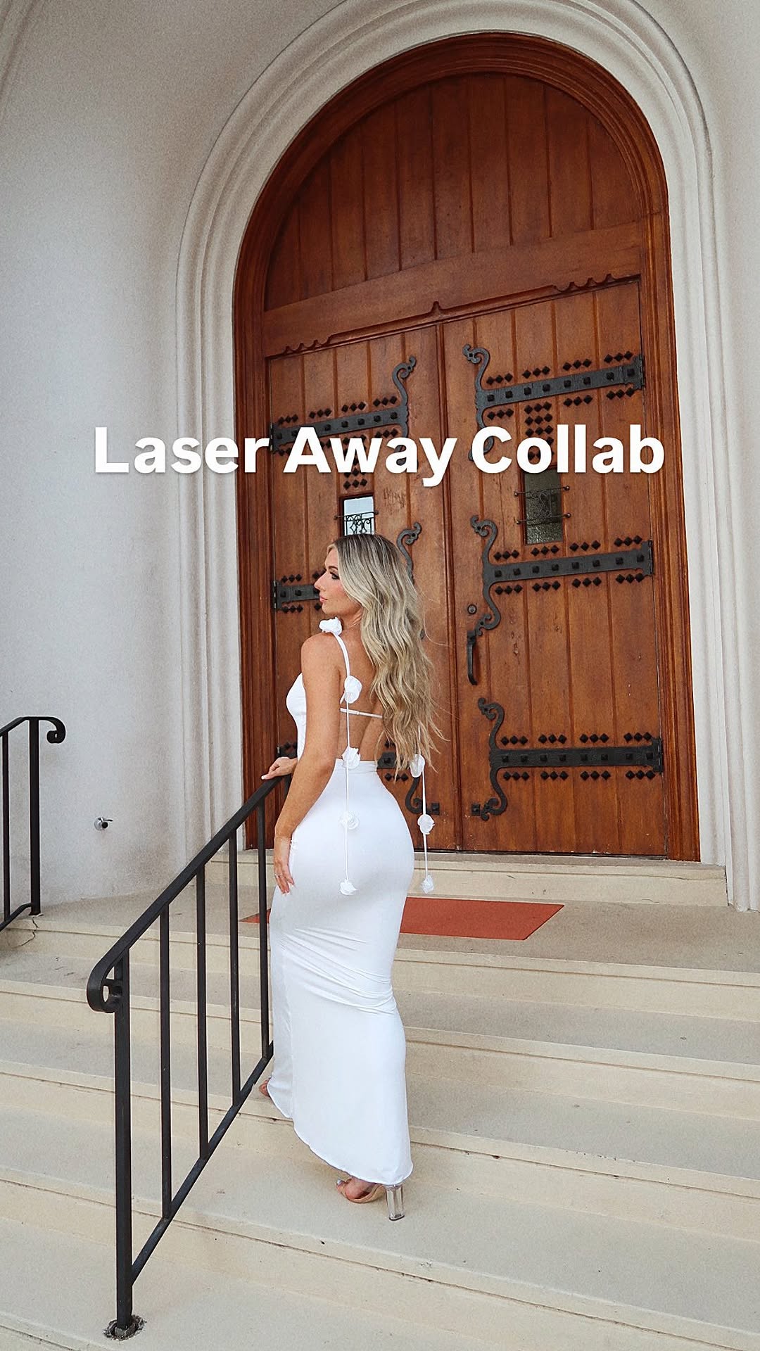 Instagram post by @shea.jones for LaserAway. Caption reads: what I did to prep for my wedding 🤍 @laseraway....