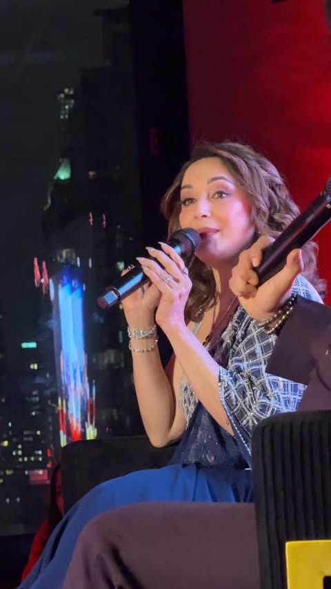 Instagram post by @chitranawbatt for Oral-B. Caption reads: The Legend, Madhuri Dixit, speaking on the....