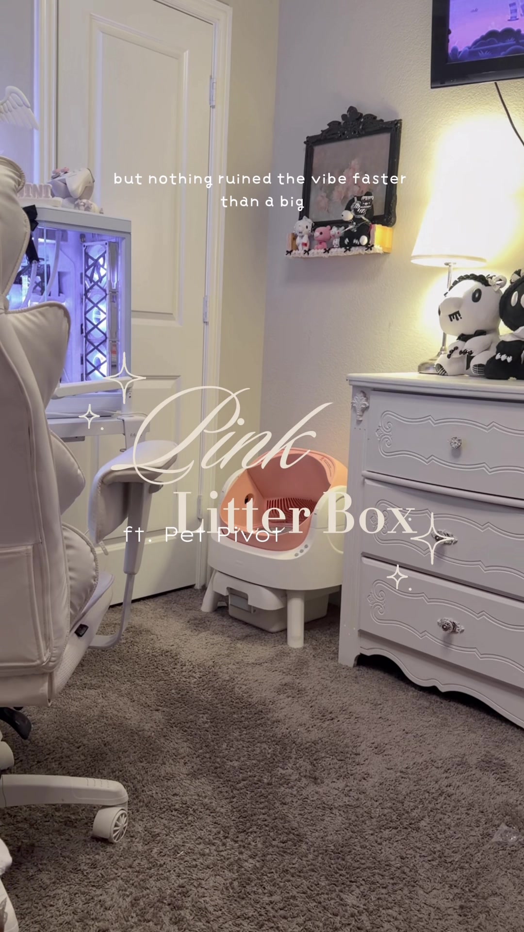 TikTok post by @fleurisx for PetPivot. Caption reads: [...] that looks sooo good in my room 🌸💕....