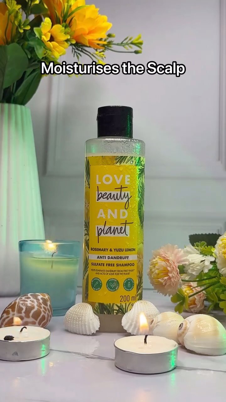 Instagram post by @thiss_z_sswati for Love Beauty And Planet. Caption reads: Most anti-dandruff products dry out my scalp — but....