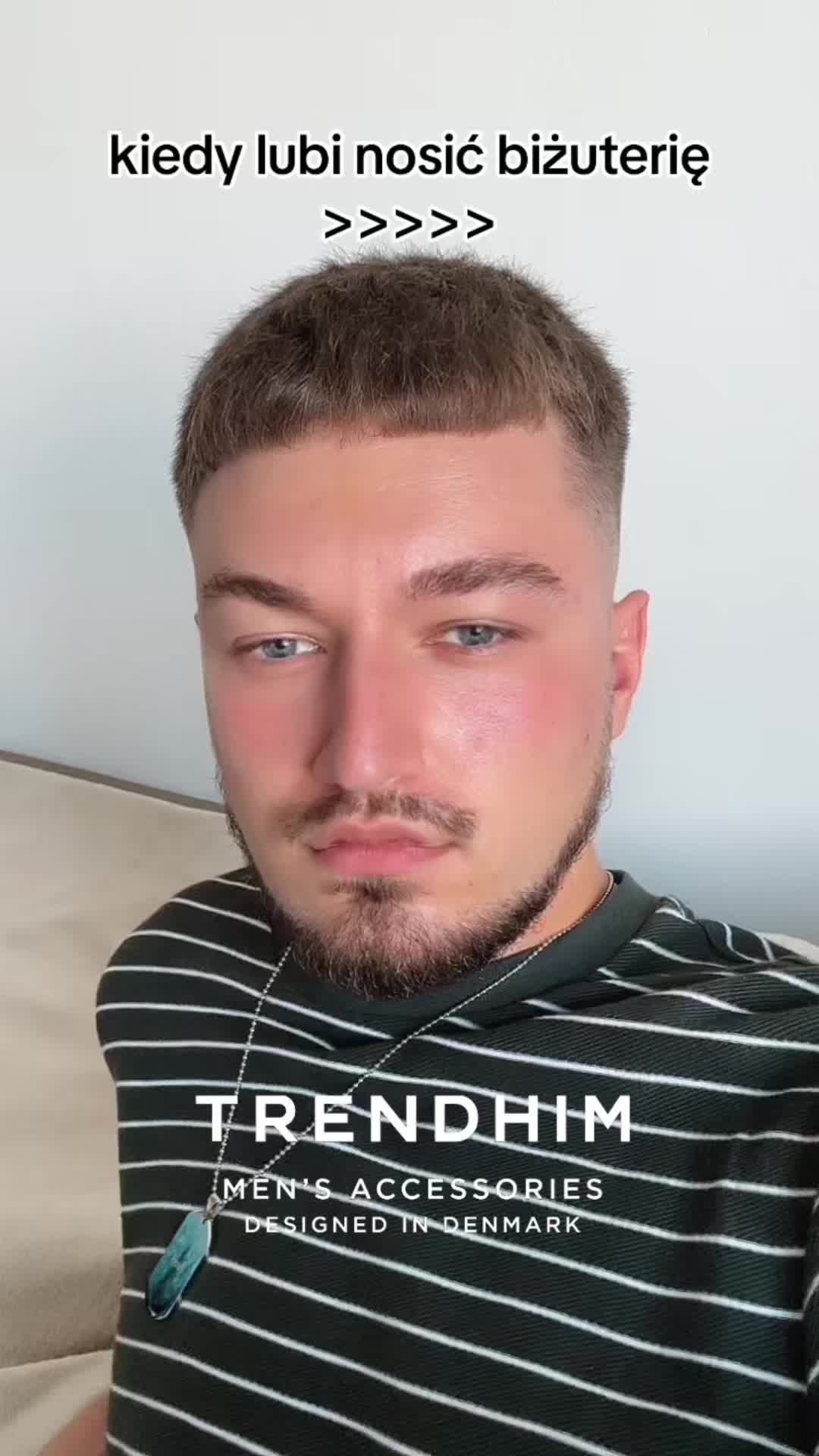 TikTok post by @potiposha for Trendhim. Caption reads: #Reklama dla #Trendhim @Trendhim ....