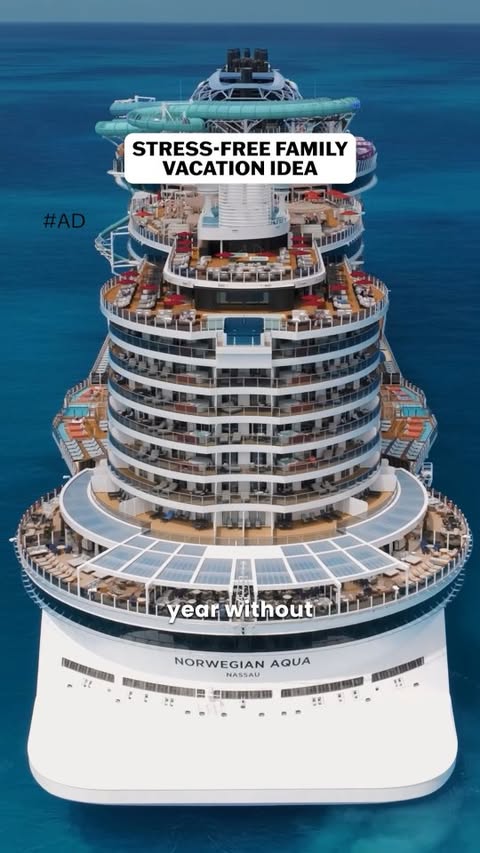 Instagram post by @hudsonandemily for Norwegian Cruise Line. Caption reads: [...] the perfect family vacation idea!....