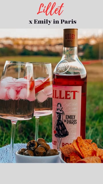 Instagram post by @aestheticpassports for Lillet. Caption reads: #ad | London’s skyline, Lillet’s charm, my happy....