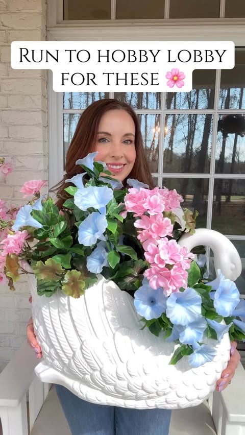 Instagram post by @kathrynpackard for Hobby Lobby. Caption reads: [...] the prettiest porch setup thanks to....