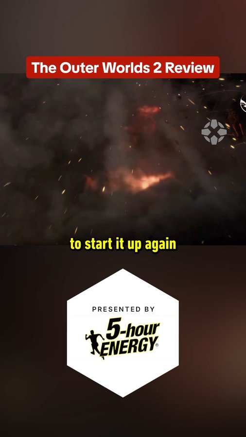 Instagram post by @igndotcom for 5-hour ENERGY. Caption reads: The Outer Worlds 2 doesn’t try to rewrite....