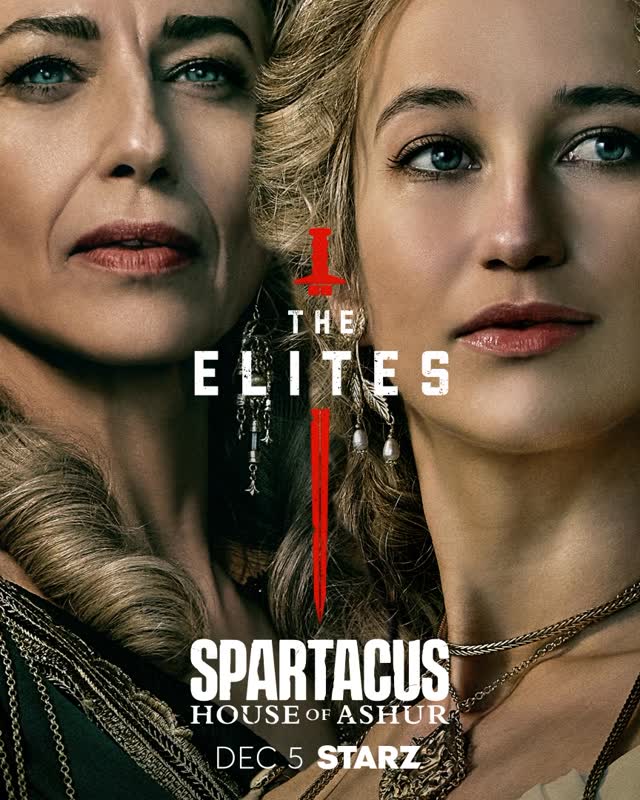 Instagram post by @indiashawsmith for STARZ. Caption reads: Their Roman wealth wasn’t built in a day.....