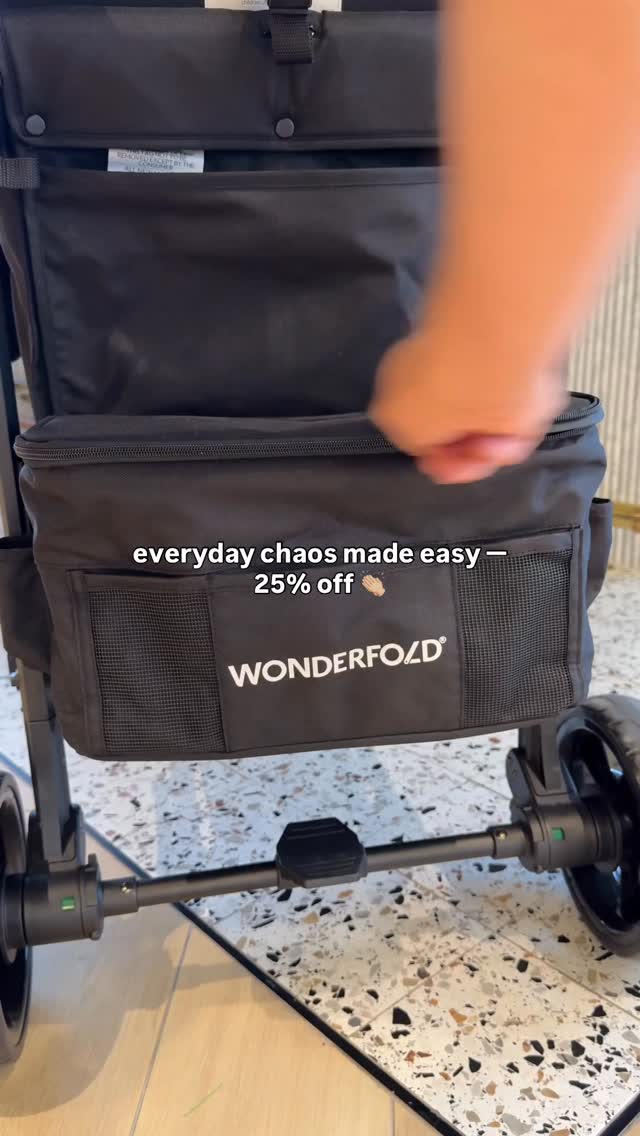 Instagram post by @thepelegrifamily for WonderFold. Caption reads: [...] off the wagon everyone loves!! 🤌🏼🤍....