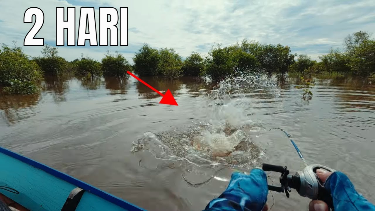 YouTube post by @FayzFishingAdventure for Tokopedia. Caption reads: Langkah pagi menembus kabut rimba, Suara burung....