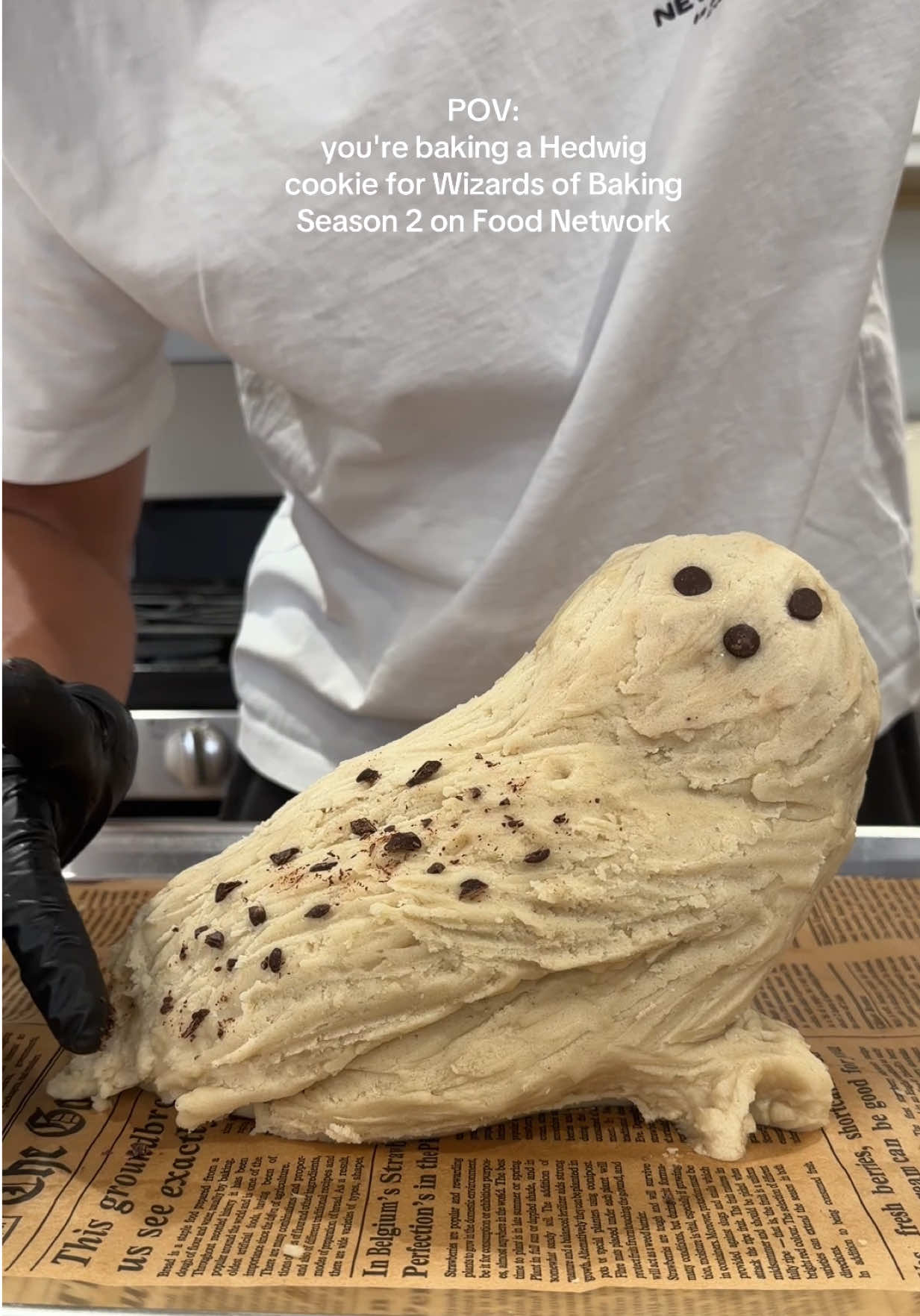 TikTok post by @drew_hayek for Food Network. Caption reads: [...] Baking Season 2 Sundays at 8/7c on @Food....