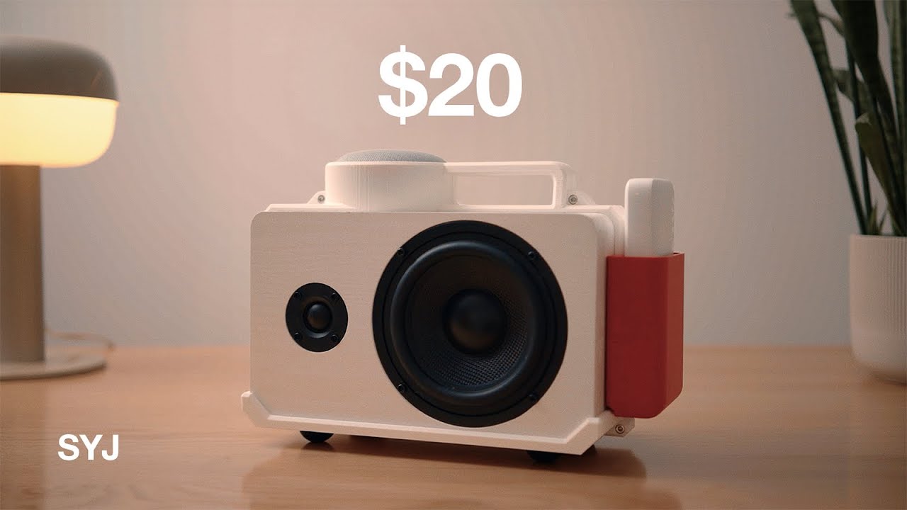 YouTube post by @ScottYuJan for Fiverr. Caption reads: Making a $20 Smart Boombox.