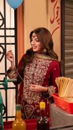 Instagram post by @jannatmirza_ for Asim Jofa. Caption reads: [...] occasion demands you to shine, turn to Asim....
