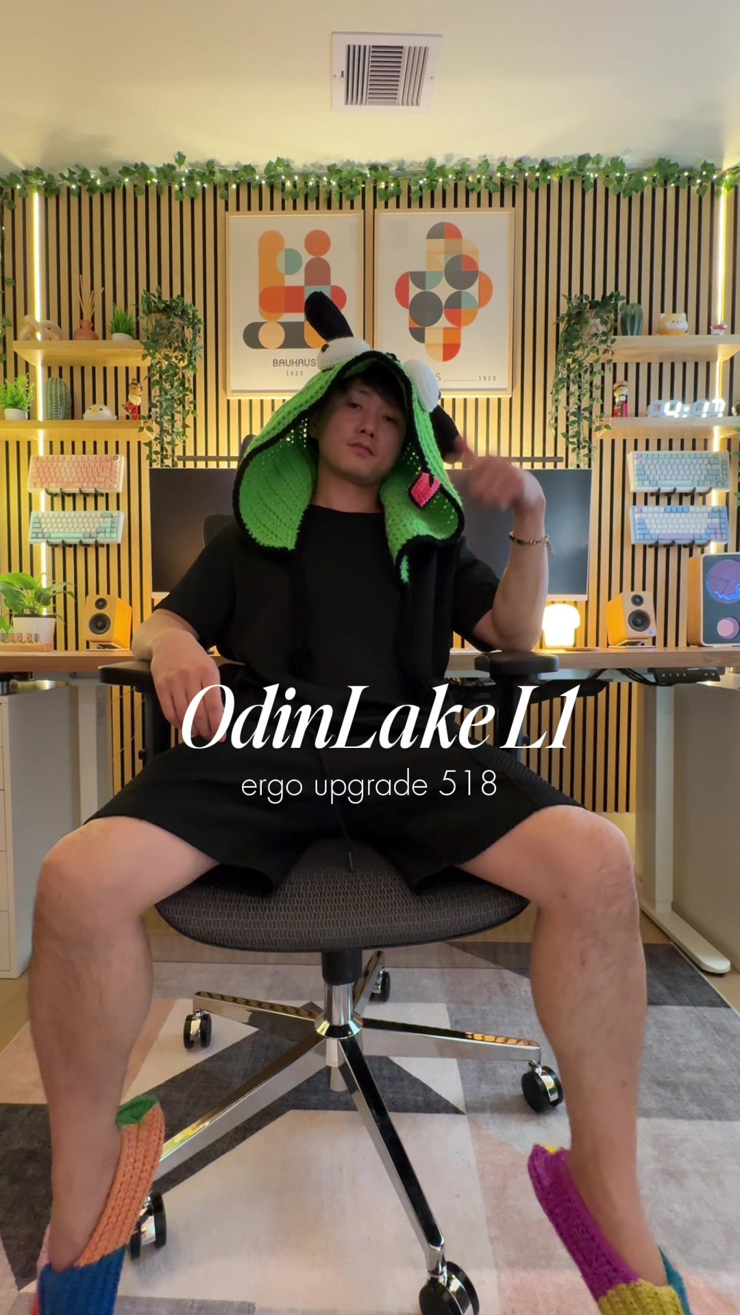 TikTok post by @cabellhouse for OdinLake. Caption reads: In love with this new deskchair from @OdinLake....