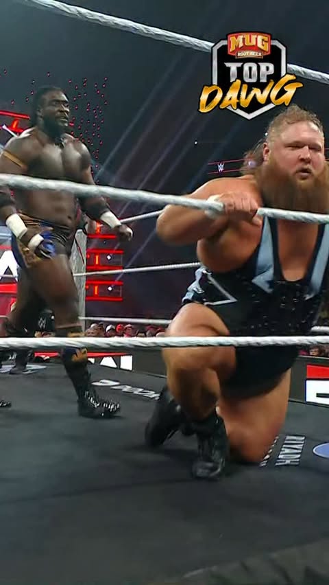 Instagram post by @oba_of_wwe for WWE. Caption reads: INSANE STRENGTH 💪 @oba_of_wwe is the #WWERaw Top....
