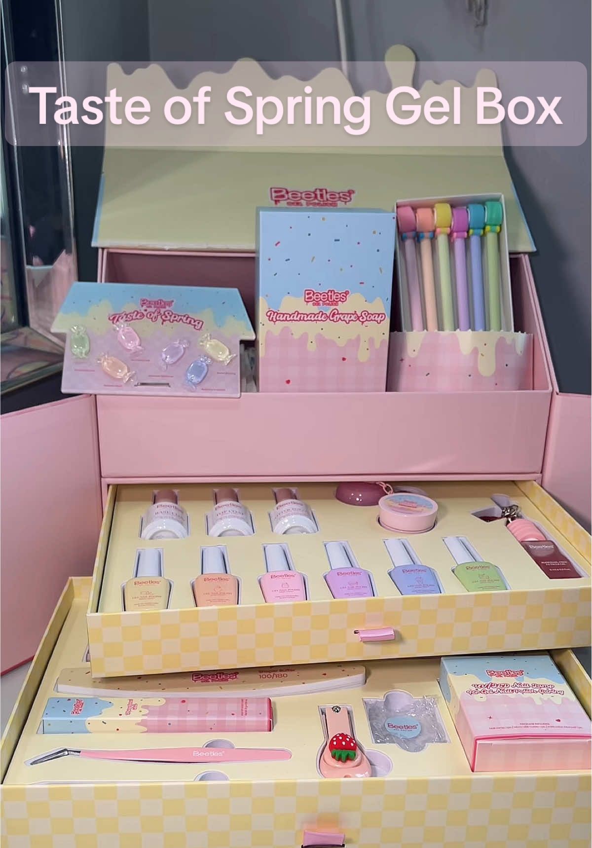 TikTok post by @real.natalia for BeetlesGelPolish. Caption reads: [...] the perfect spring gift @BeetlesGelPolish....
