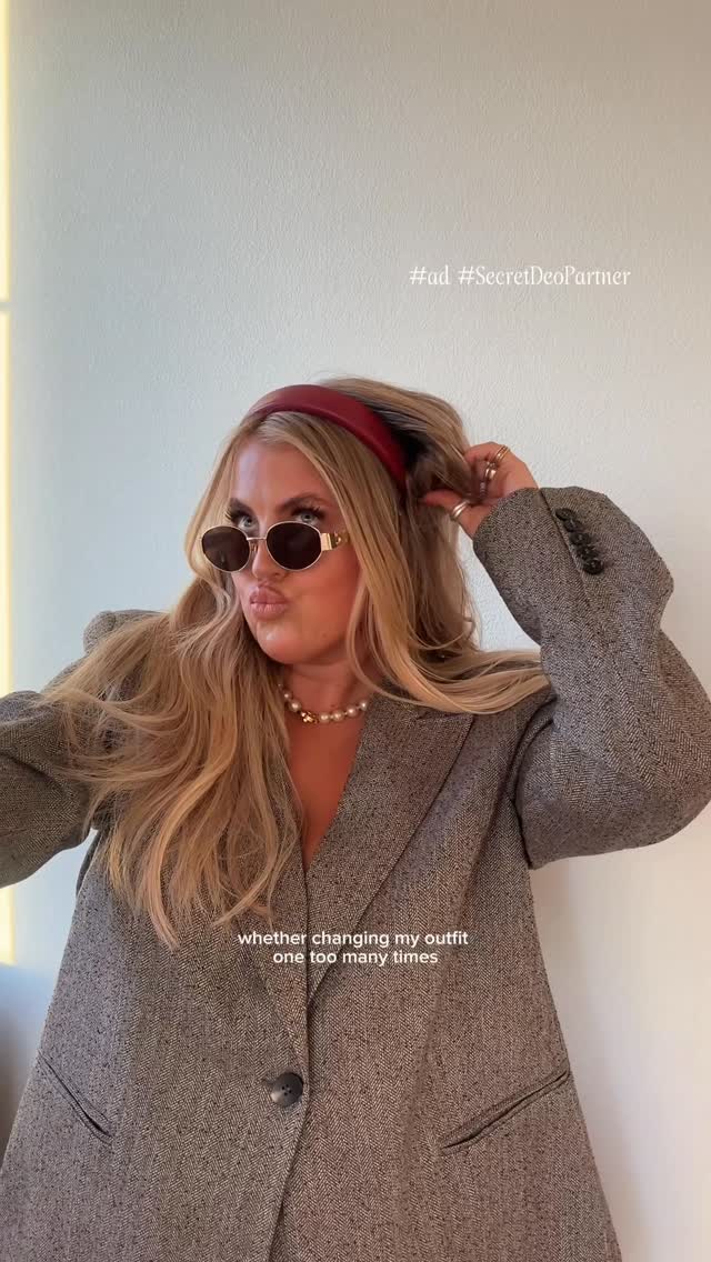 Instagram post by @alexhazen for Secret Deodorant. Caption reads: #ad #SecretDeoPartner SHIZ 😉 I’m giddy about....